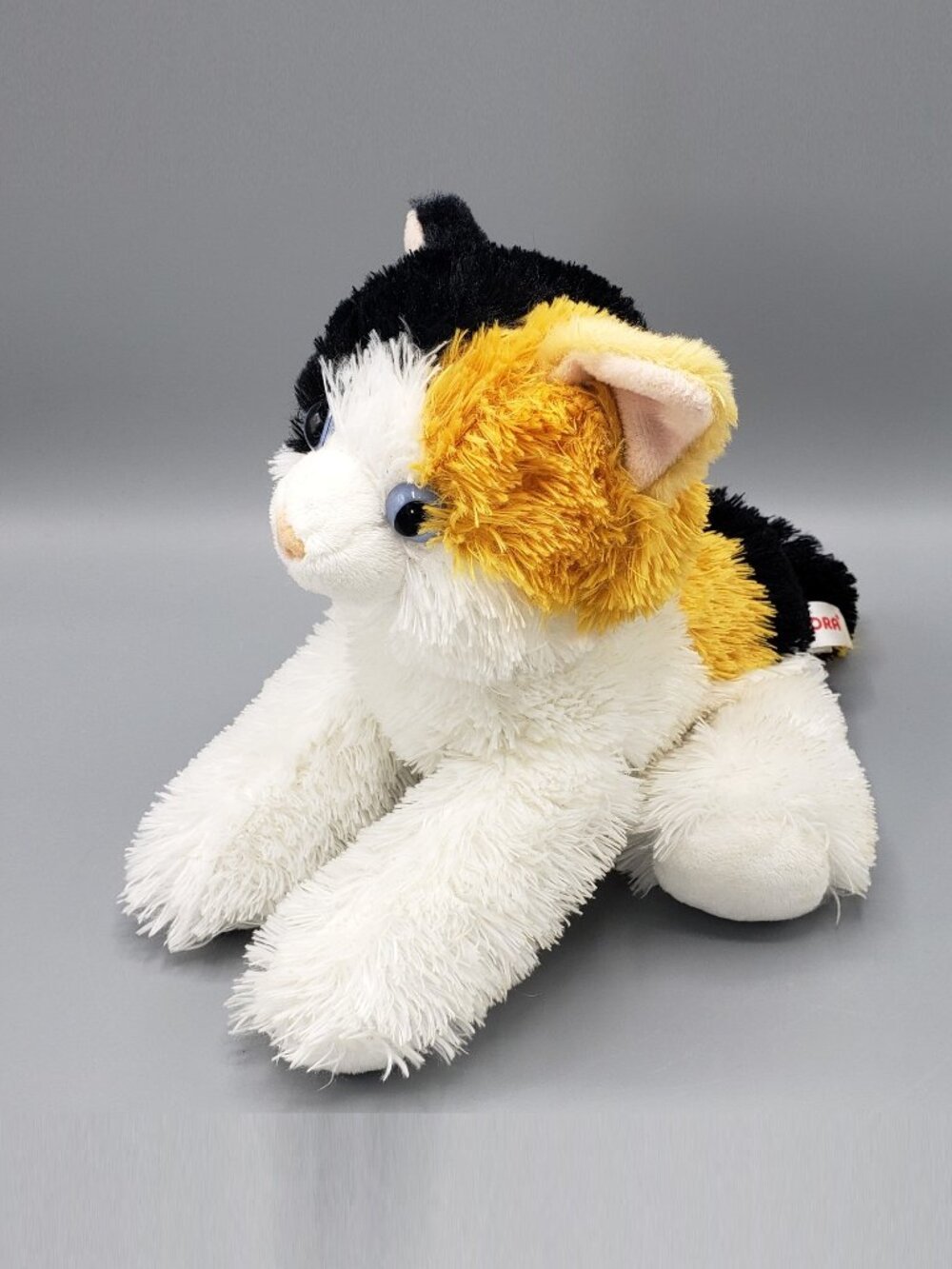 Aurora World Flopsie Plush Esmerelda Calico Cat 12" Black 2018 Blue Plastic Eyes